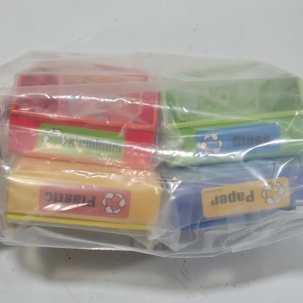 Learning Recycle Sorter Bins Set of 4 Plastic Educational Sorting Toy